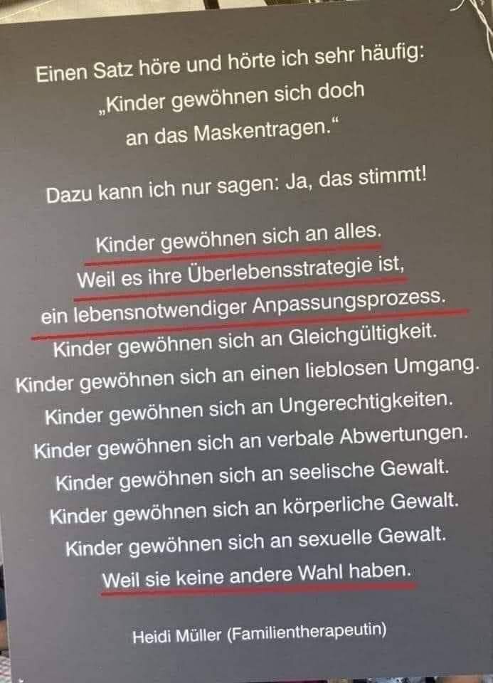 Kinder gewöhnen sich an ...